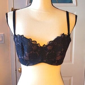 Adore Me Black Lace Bra size 38B NWT